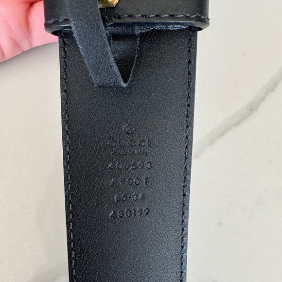 Gucci Belt- GG MARMONT 2015 RE-EDITION WIDE BELT- black size 85 EUC - Picture 14 of 14